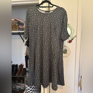Mikarose Navy and Light Blue Floral Dress